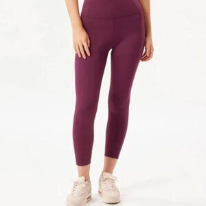 Girlfriend Collective high waisted full length legging, wine, small